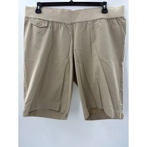 Liz Lange Maternity for Target Khaki Shorts Tan Elastic Waist Size L